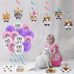 Bluegogo small toppers and hanging swirls add cute party depth