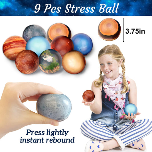 Bluegogo stress ball with space design for fun prizes.
