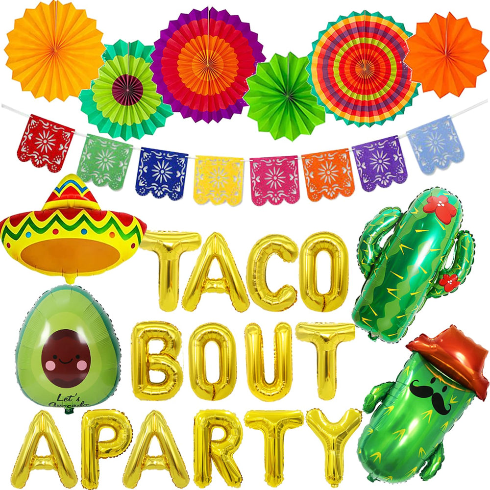 Bluegogo taco bout a party balloon assembly adds festive brightness to Mexican celebrations