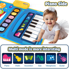 BLUEJAY 2-in-1 musical toy, side view with drum sticks for interactive play