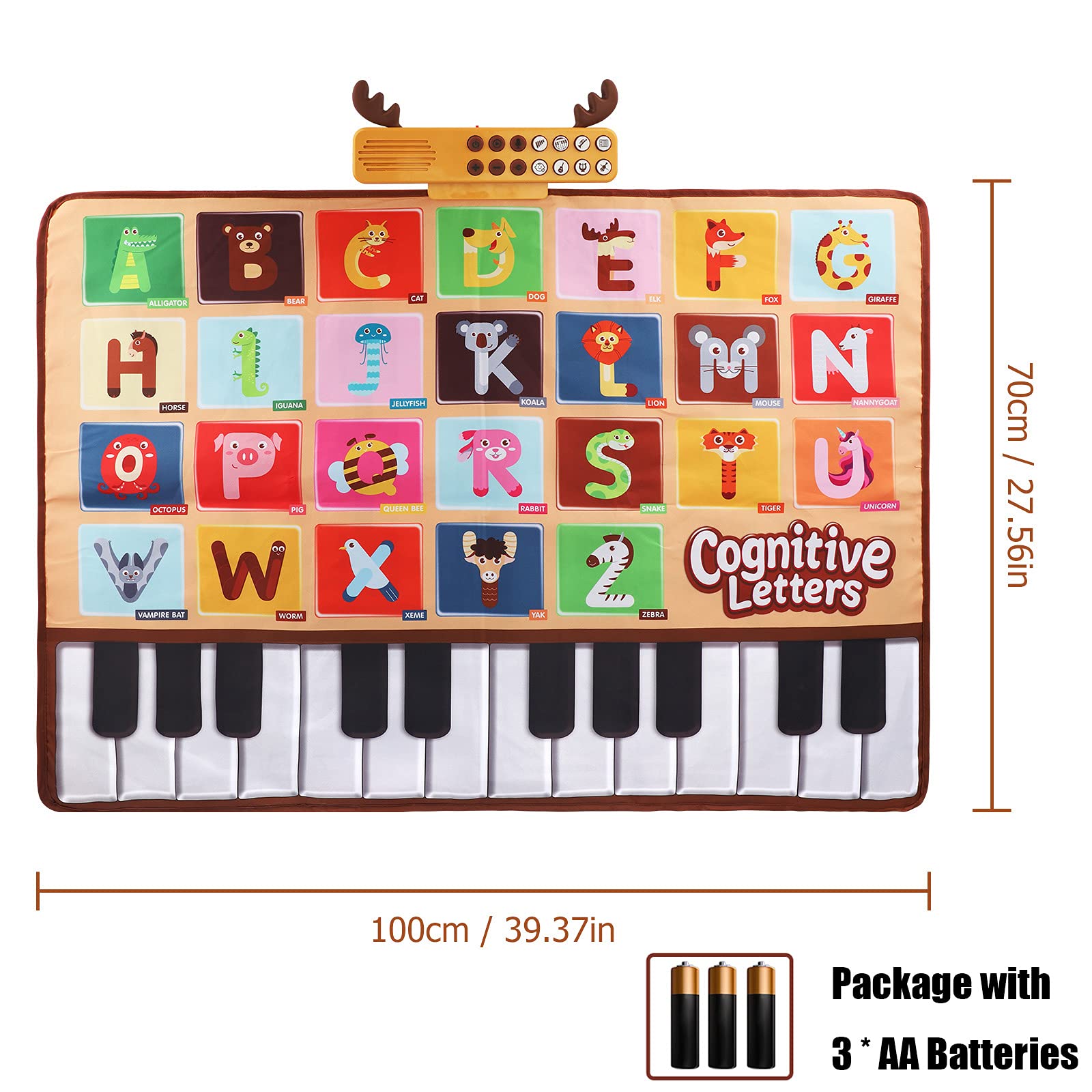 Bluejay Baby Piano Mat folds compactly for easy storage and portability.