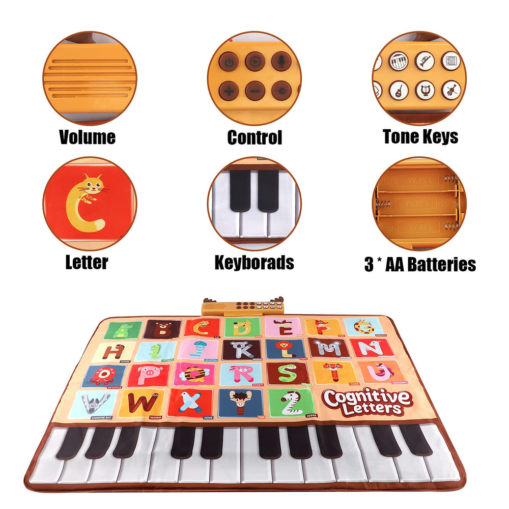 Bluejay Baby Piano Mat record playback helps repeat favorite tunes during practice.