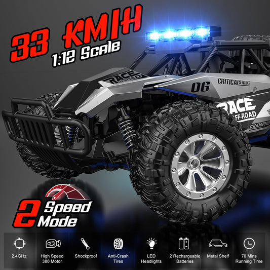 BlueJAY remote control car with 2.4GHz precision for responsive play.