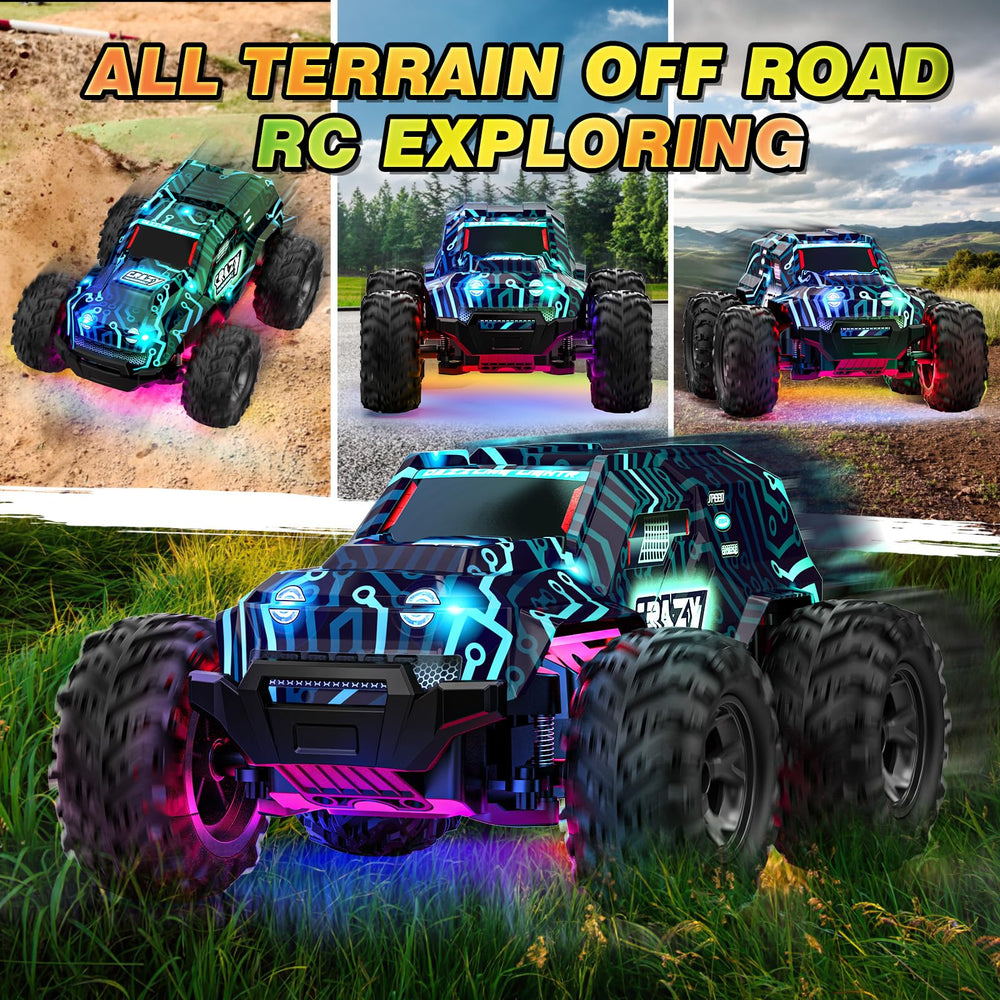 BLUEJAY RC car runs up to 70 minutes with two included batteries