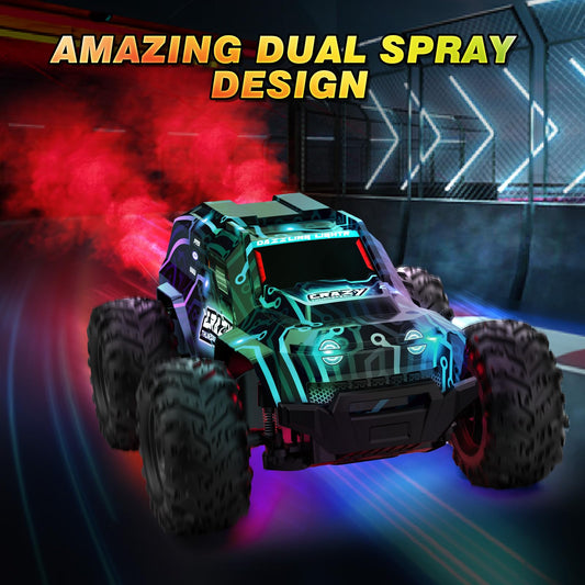 BLUEJAY RC car dual spray design creates fog effects for dramatic stunts