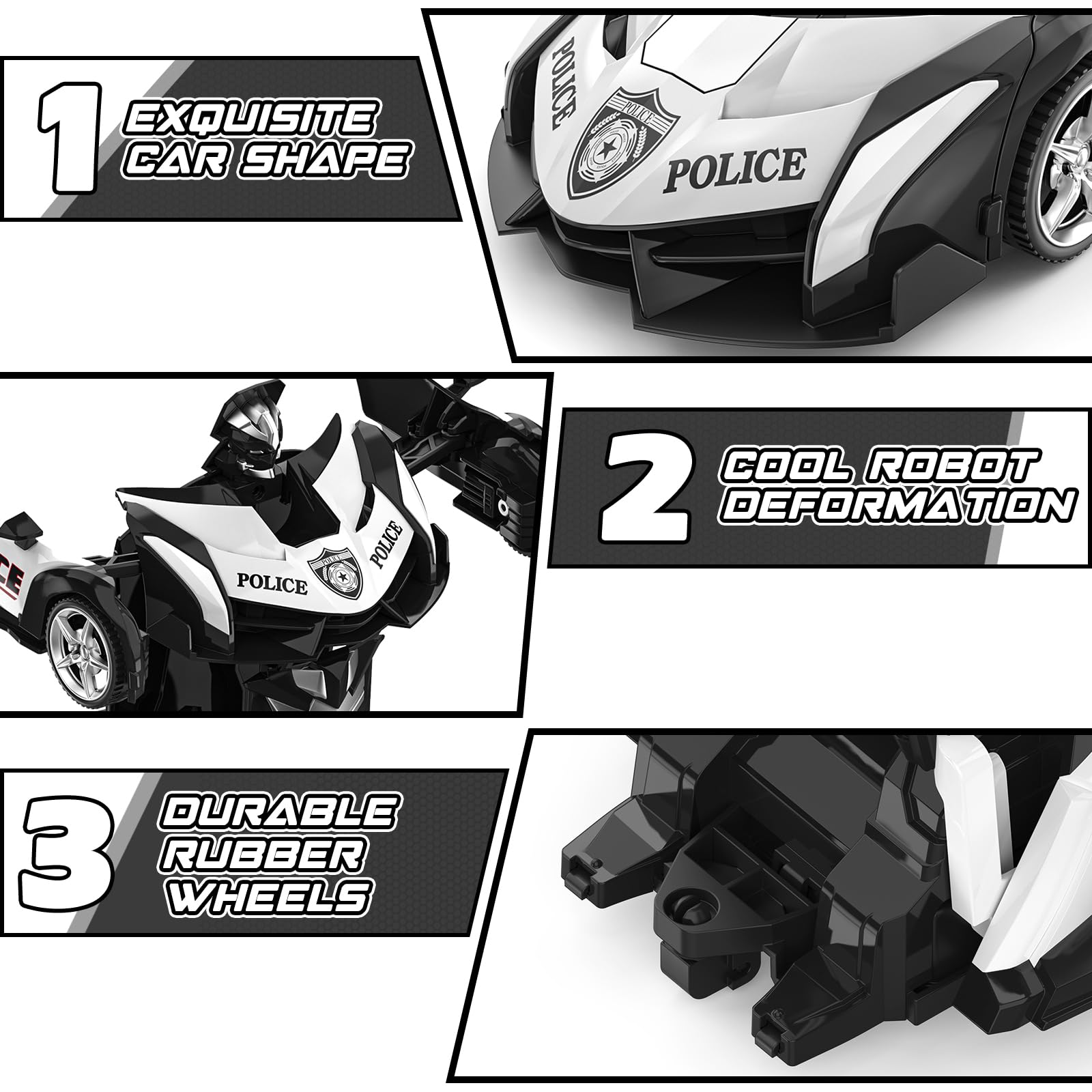 BLUEJAY Transform RC Car with 2.4GHz remote for precise, interference-free racing.
