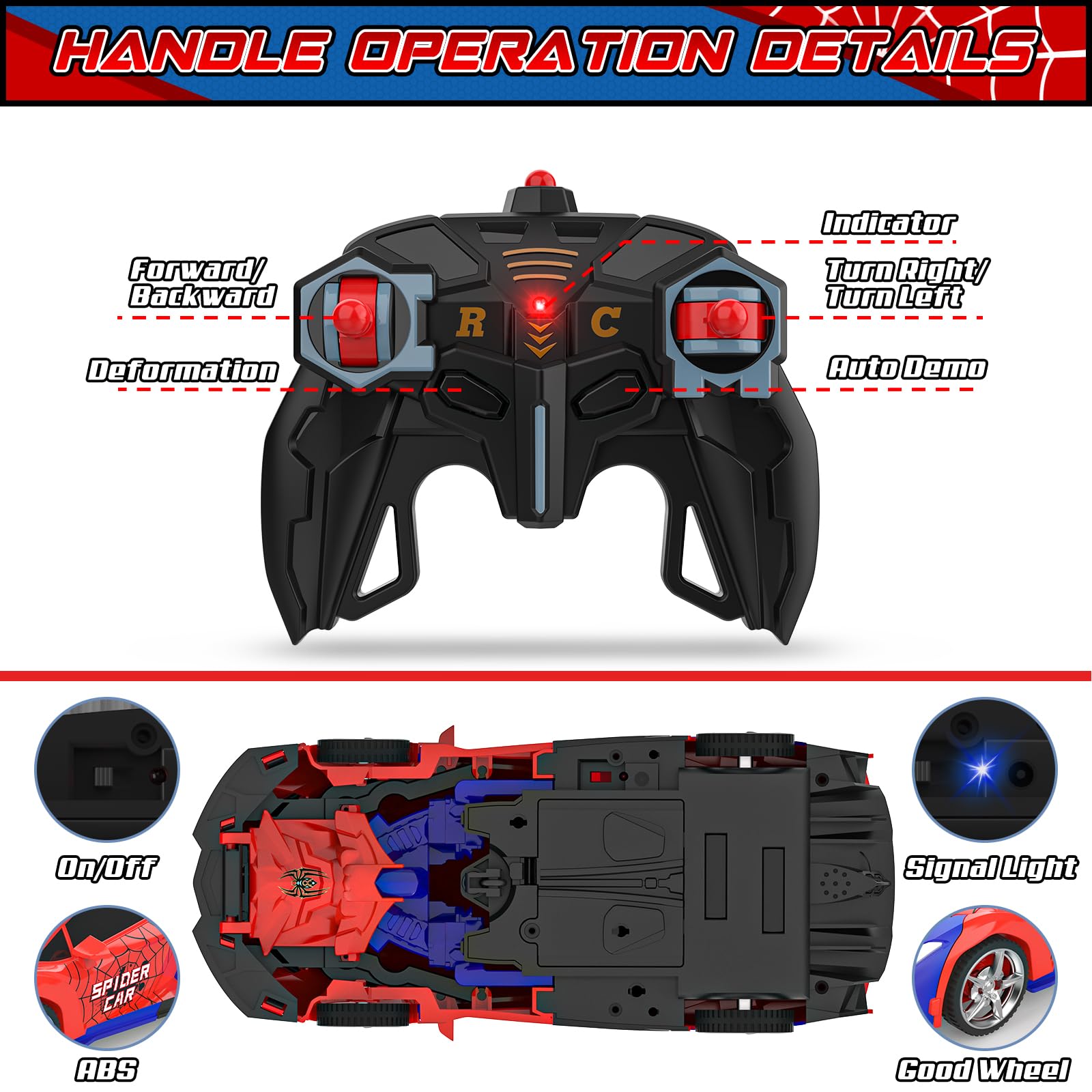 Bluejay Transform RC Car made from durable ABS plastic for lasting use