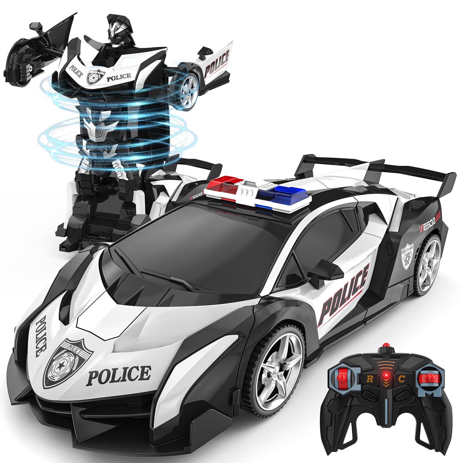 BLUEJAY Transform RC Car front view highlights sleek drive-ready design.