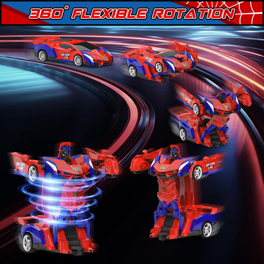 Bluejay Transform RC Car in robot mode with dynamic stance for storytelling