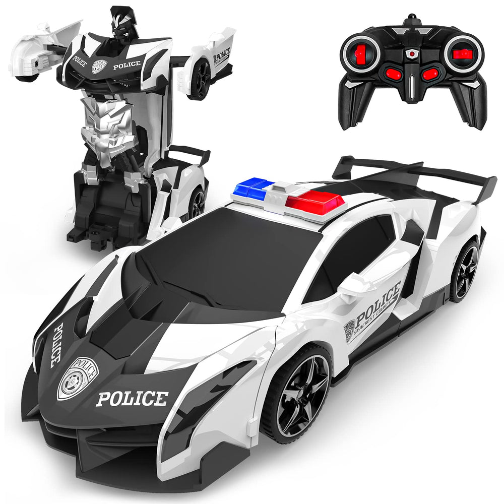 BlueJAY Transform RC car front view shows robot-ready design for imaginative play
