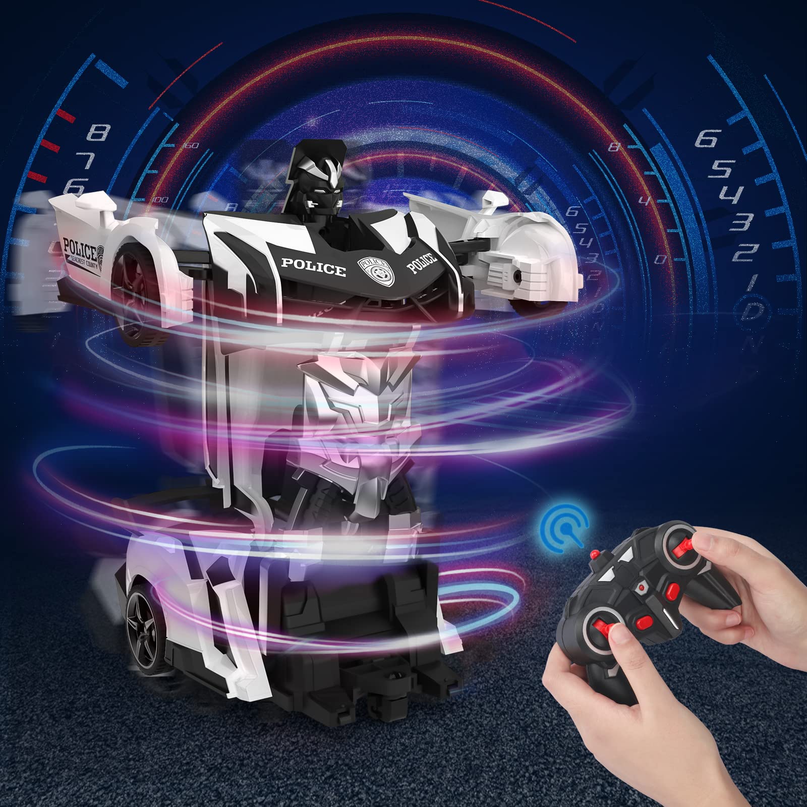 BlueJAY Transform RC car packaging and accessories, ready gift for curious kids