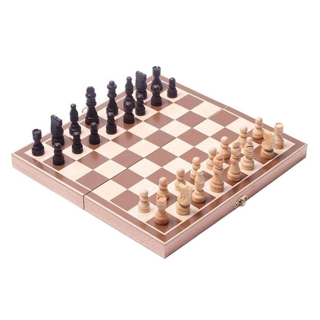 BlueSnail 15-inch chess board folded with latch for easy storage and travel.