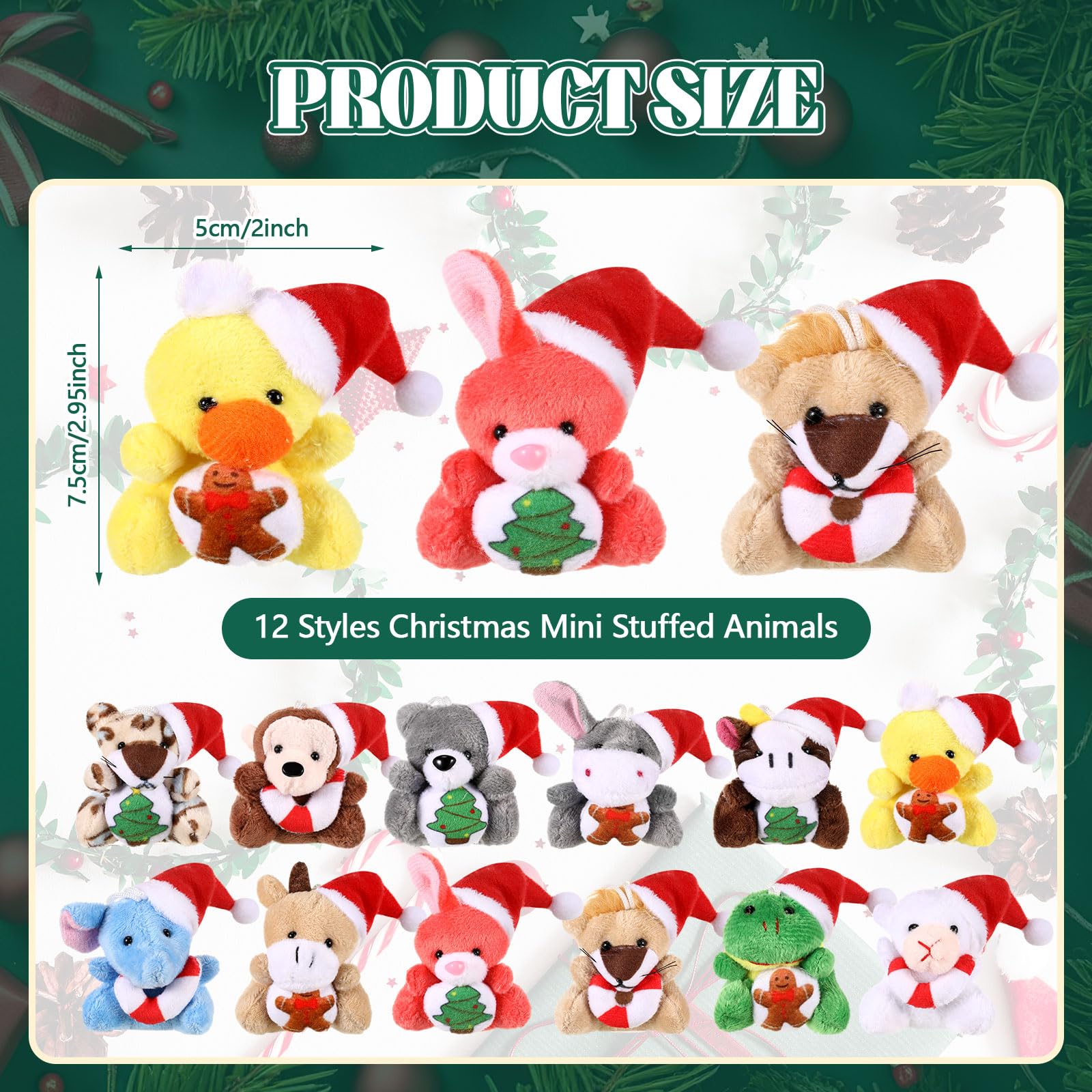Blueweenly duck plush with Santa hat, versatile for wreaths and gifts
