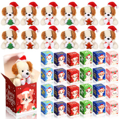 Blueweenly Christmas mini dog keychain with Santa hat adds cute desk decor for the holidays.