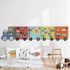 BlueWood felt material offers soft touch for gentle play sessions.