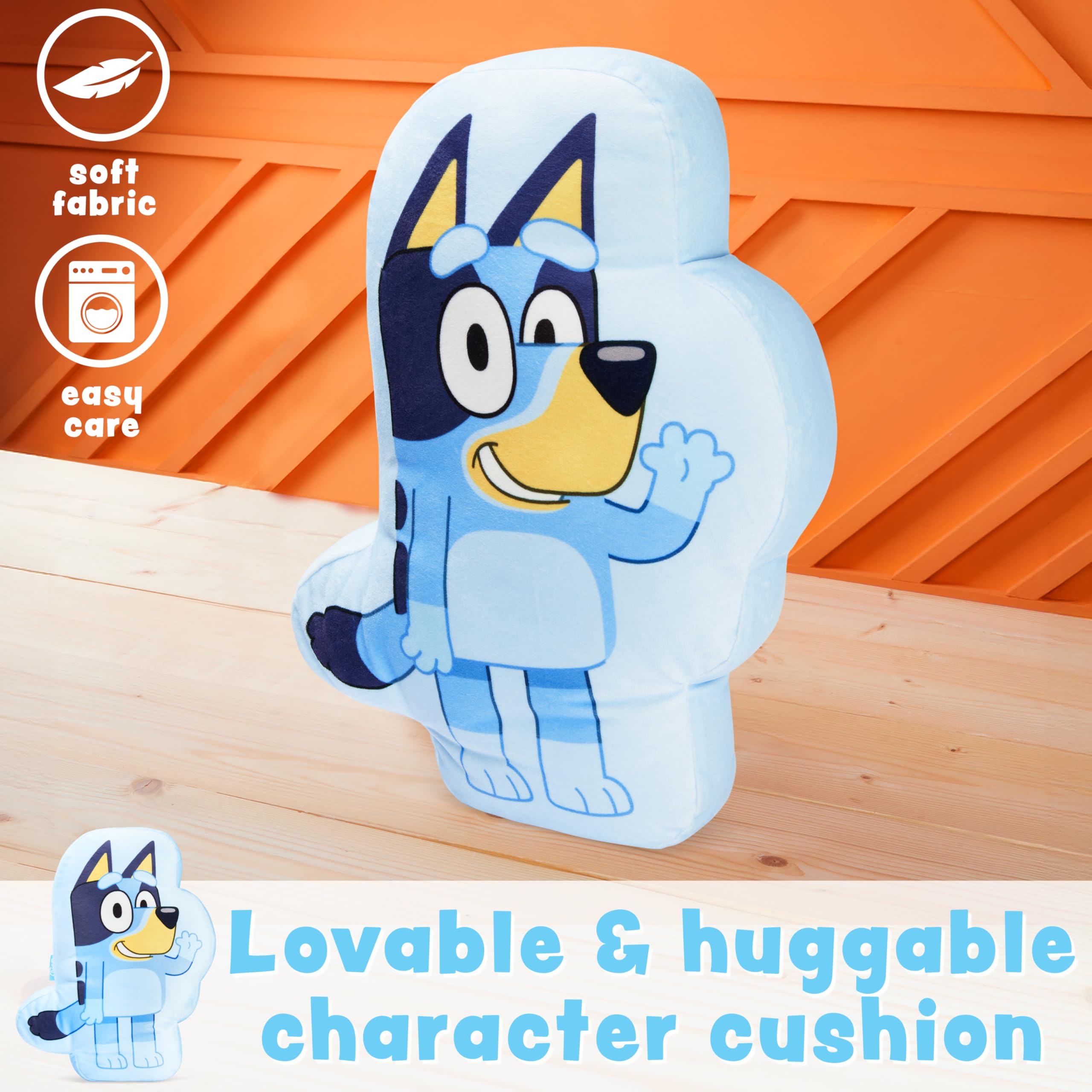 Bluey 3D plush pillow official merchandise ideal for fans.