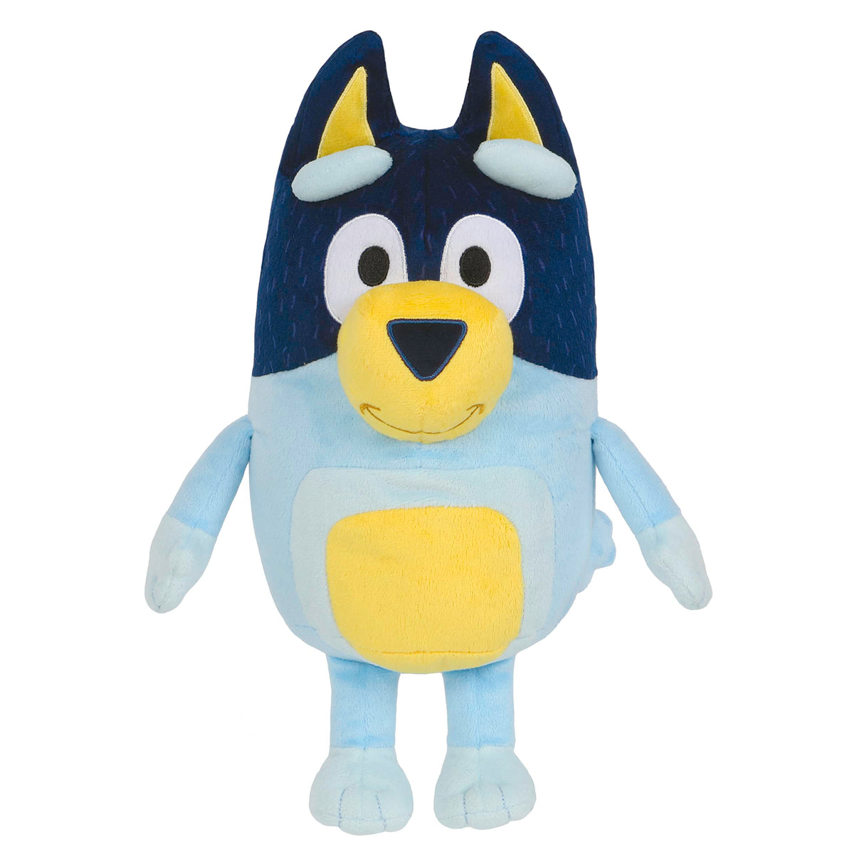 Bluey Bandit talking plush with expressive embroidery for cuddly play.