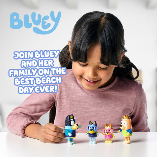 Bluey Beach Day Play Bingo figure in rashie for water-play adventures.