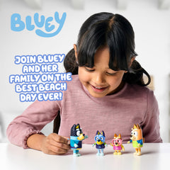 Bluey Beach Day Play Bingo figure in rashie for water-play adventures.