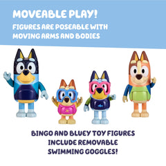 Bluey Beach Day Play Bluey figure in rashie for beach adventures.