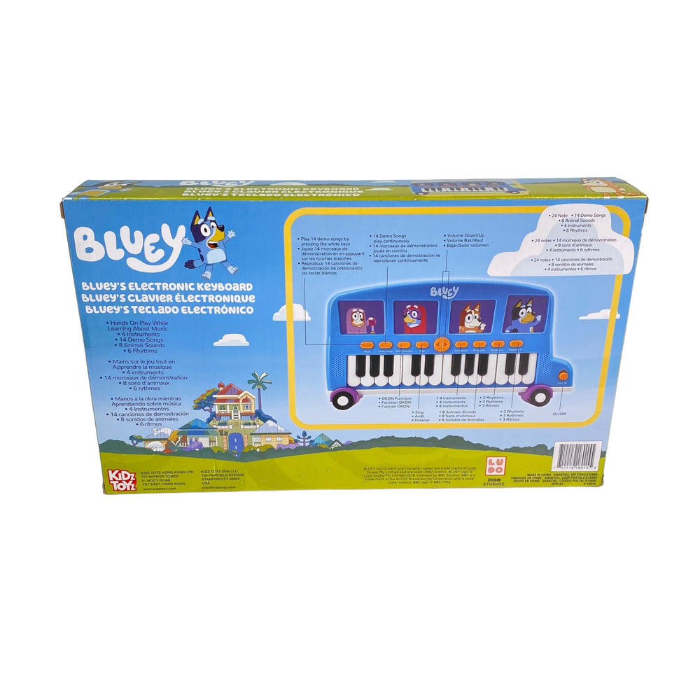 Bluey Bus Keyboard shows instruments and rhythms for exploration