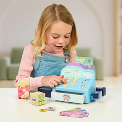 Bluey cash register playset built with kid-friendly materials for durable use
