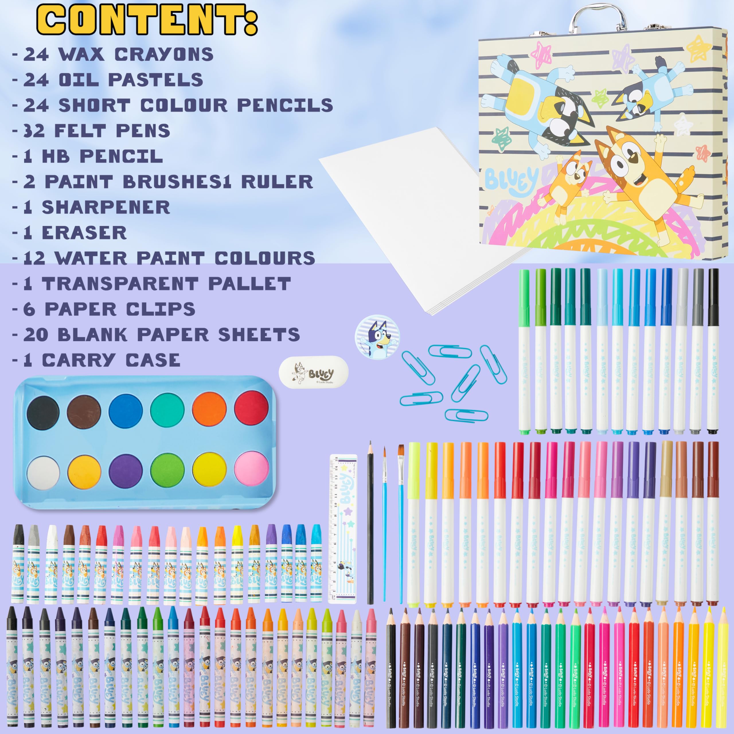 Bluey child drawing with kit demonstrates versatile creative play.