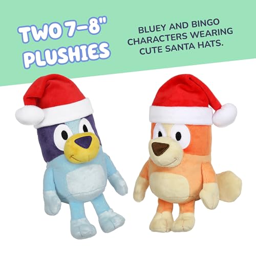 Bingo Christmas plush with soft fabric, great holiday gift.