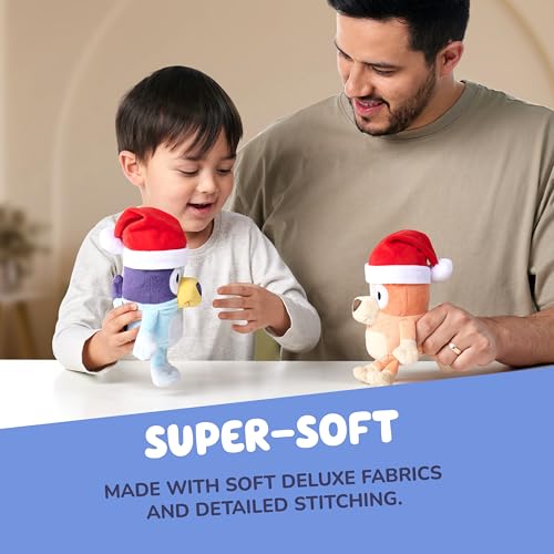 7-8 inch Bluey duo plush set encourages imaginative play.