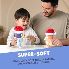 7-8 inch Bluey duo plush set encourages imaginative play.