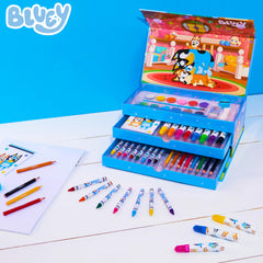 Bluey colored pencils and markers provide smooth color for kids