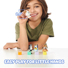 Bluey durable articulated figures enable dynamic posing and action-filled play.