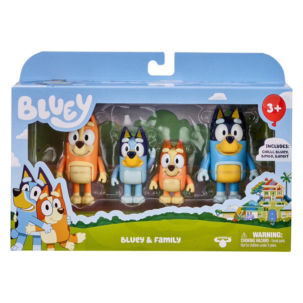 Bluey figures durable materials withstand enthusiastic play and handling.