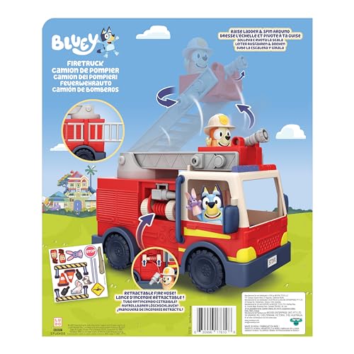 Bluey firetruck includes Bob Bilby for friendship-focused playtime scenarios.