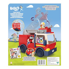 Bluey firetruck includes Bob Bilby for friendship-focused playtime scenarios.