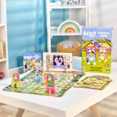 BLUEY Grannies Game flossing party scene suggests playful movement and celebratory interaction.