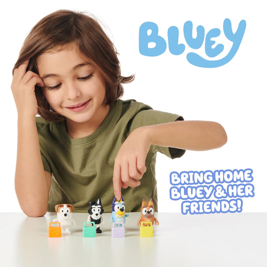 Bluey Jack figurine with lunch box for classroom pretend-play adventures.
