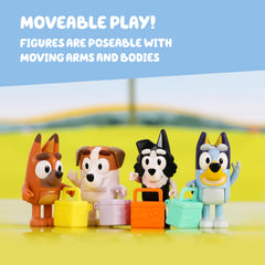 Bluey Mackenzie figurine with lunch box for sharing stories at school.