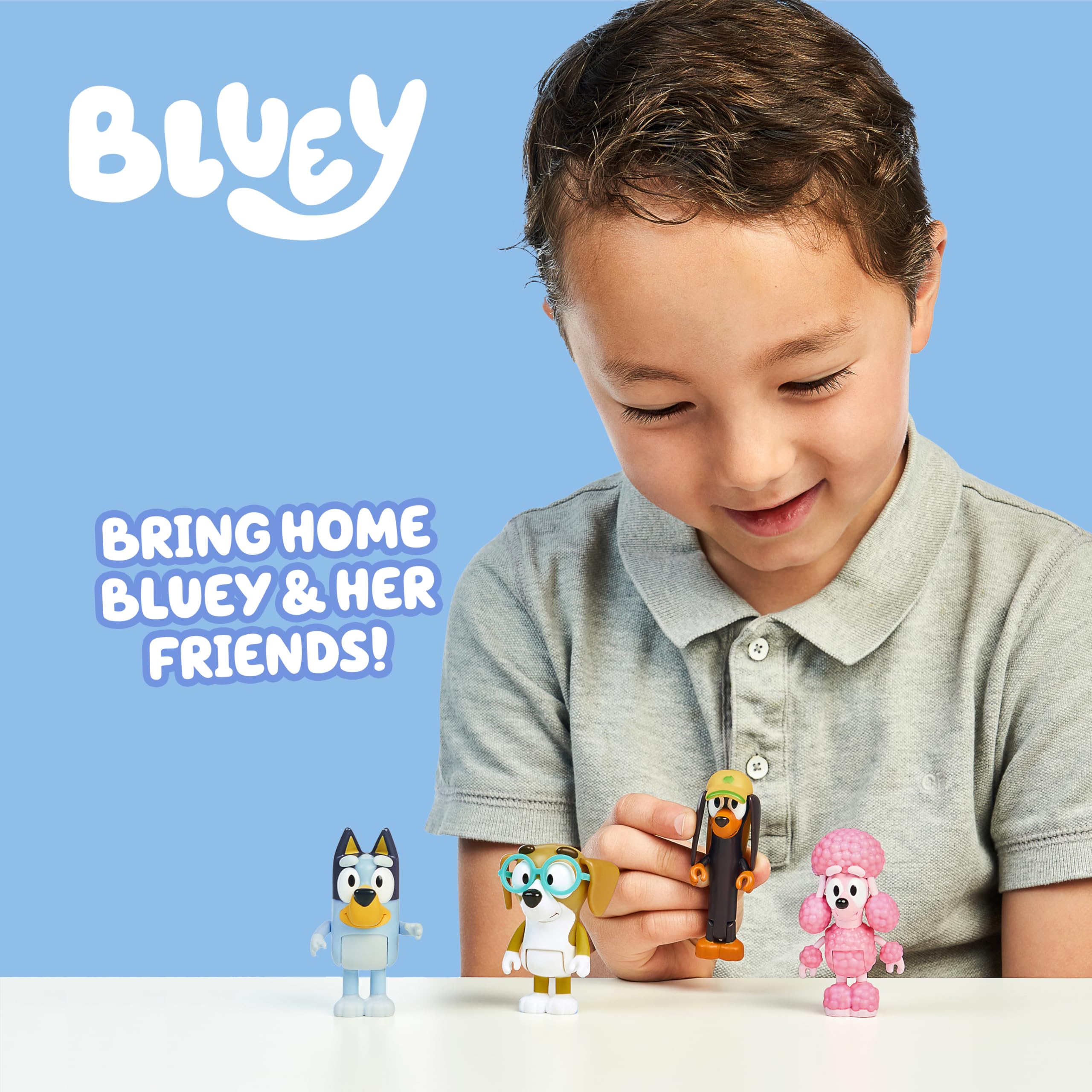 Bluey Snickers figurine ready for pretend adventures.