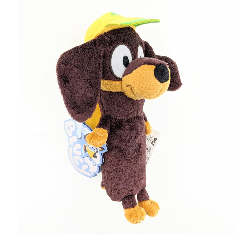 Bluey Snickers plush toy, 8 inch, perfect for cuddling and on-the-go play.