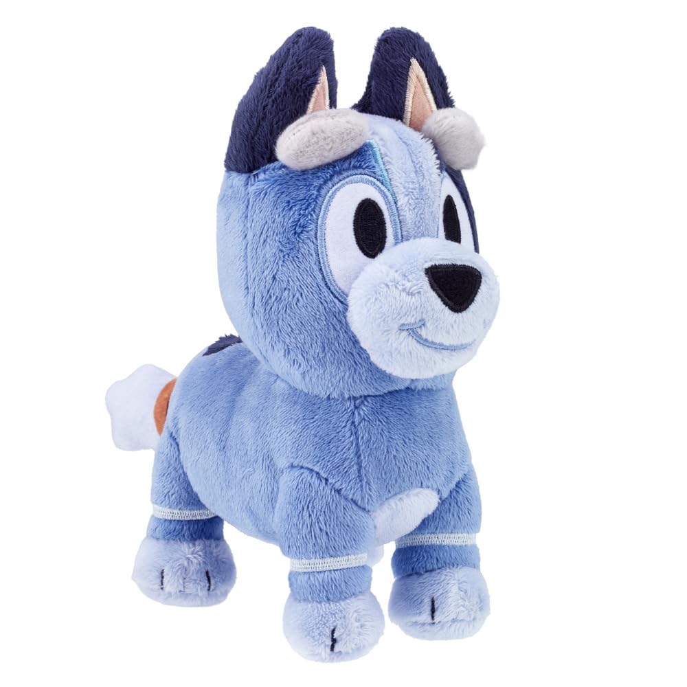 Bluey Socks plush close-up highlights embroidery details and character charm.