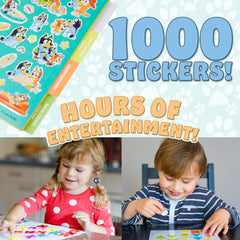 Bluey Sticker Book collector sheets featuring adorable character stickers