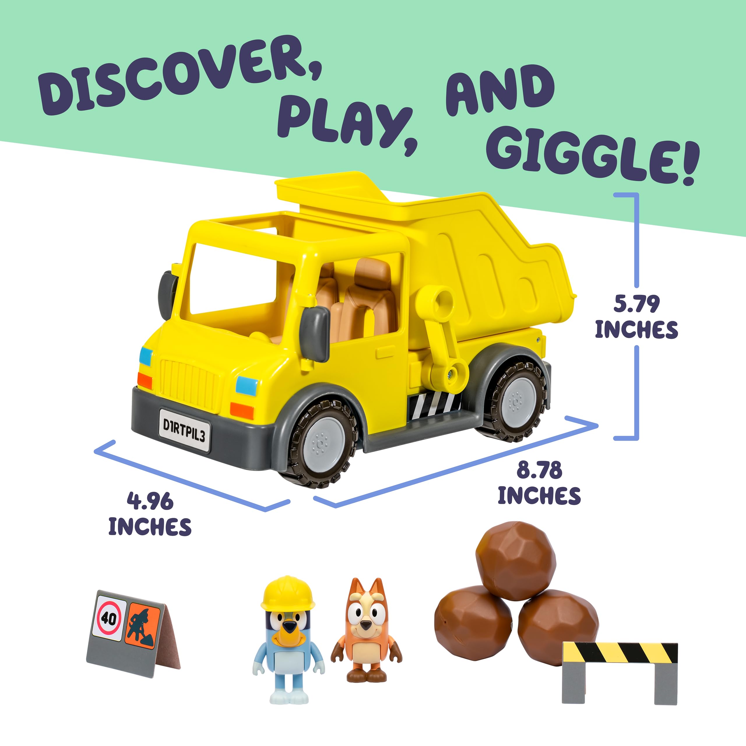 Sticker sheet to personalize the Bluey truck and figures.