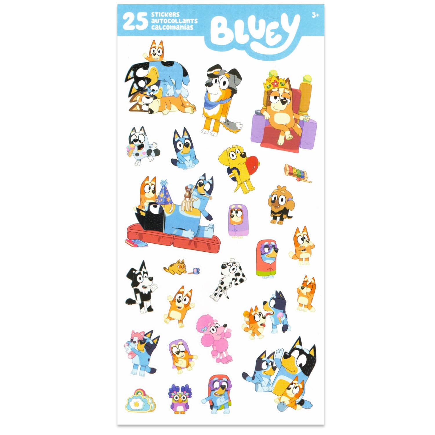 Bluey stickers included to personalize the puzzle and boost imaginative play.