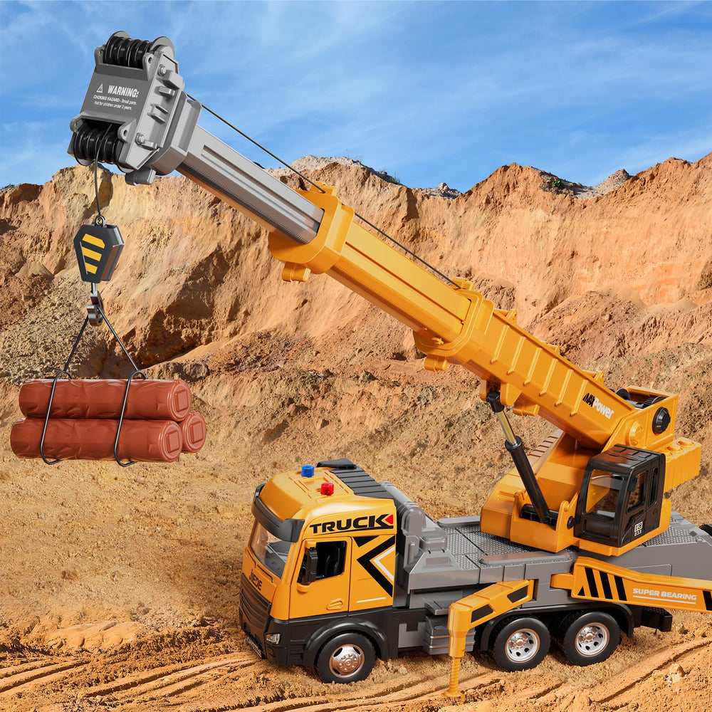 BLUEYAK crane truck 1:40 scale for durable pretend construction play.