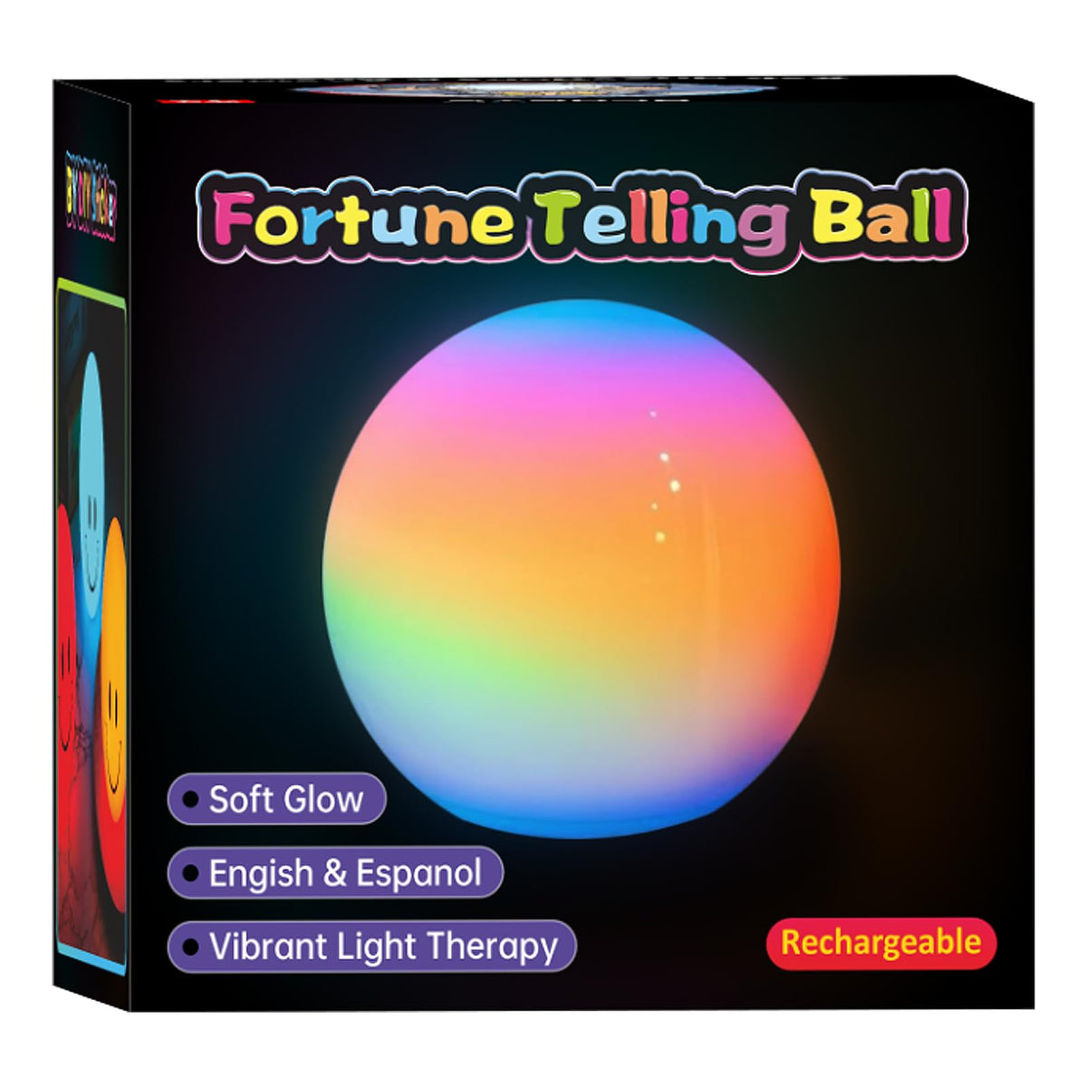 BLUEYE fortune-telling ball on table offers playful YES/NO answers for family fun.