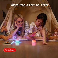 BLUEYE soft night light glow creates cozy ambience for bedtime reading.