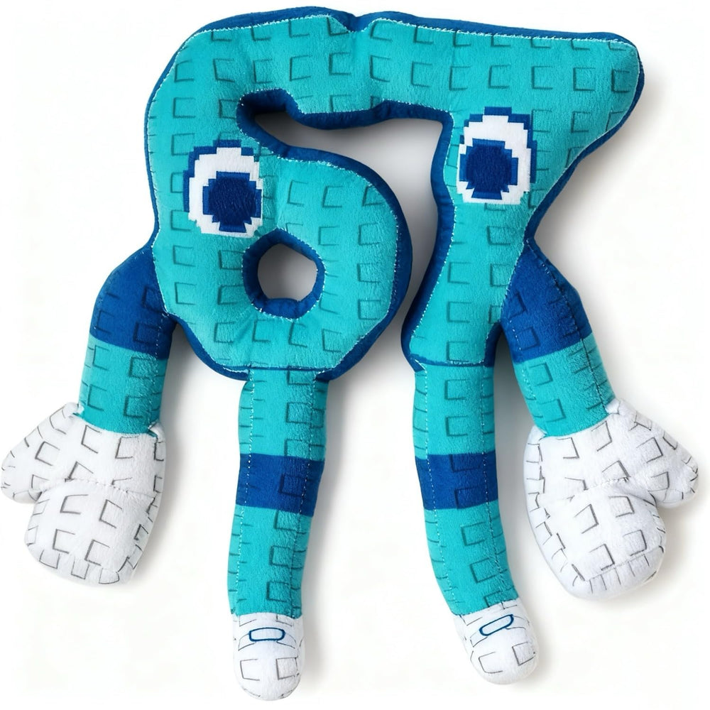 Bluezy Brainrot 67 plush face, perfect desk decor and cuddle-worthy keepsake.