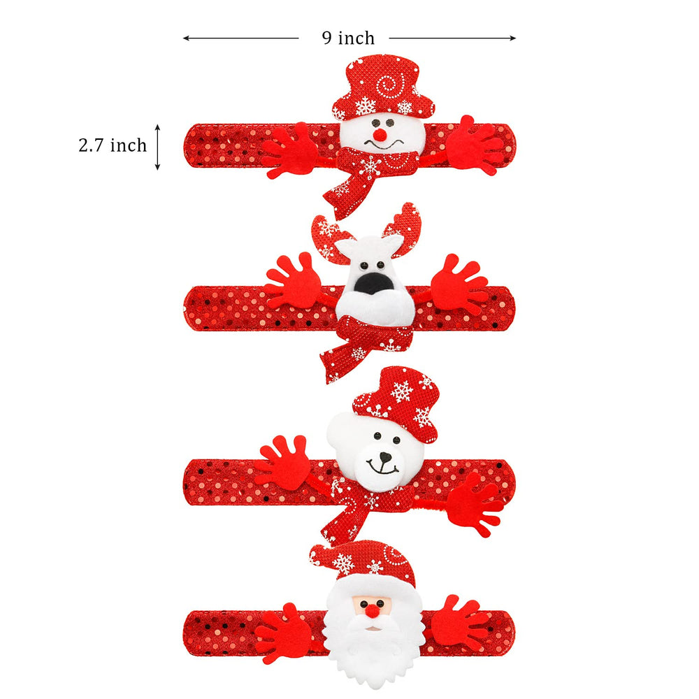 Blulu Christmas slap bracelet on-wrist wear boosts festive flair.