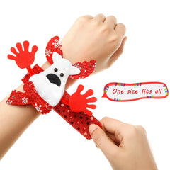 Blulu snowman slap bracelet ideal for classroom prizes and gifts.